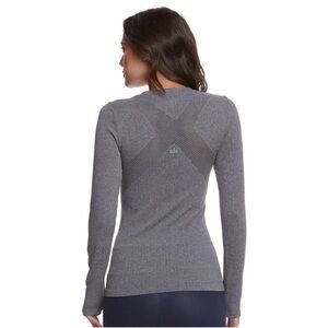 Alo Yoga Exhale Long Sleeve Top Shirt Gray, women’s size Medium